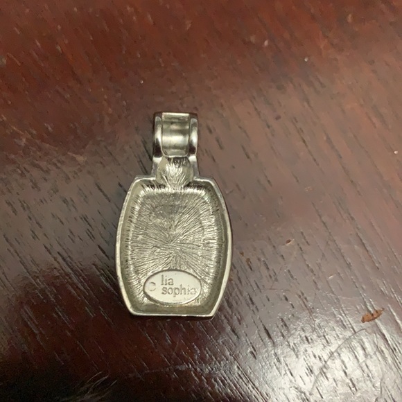 Tigers eye pendant set in silver rhodium - Picture 4 of 5